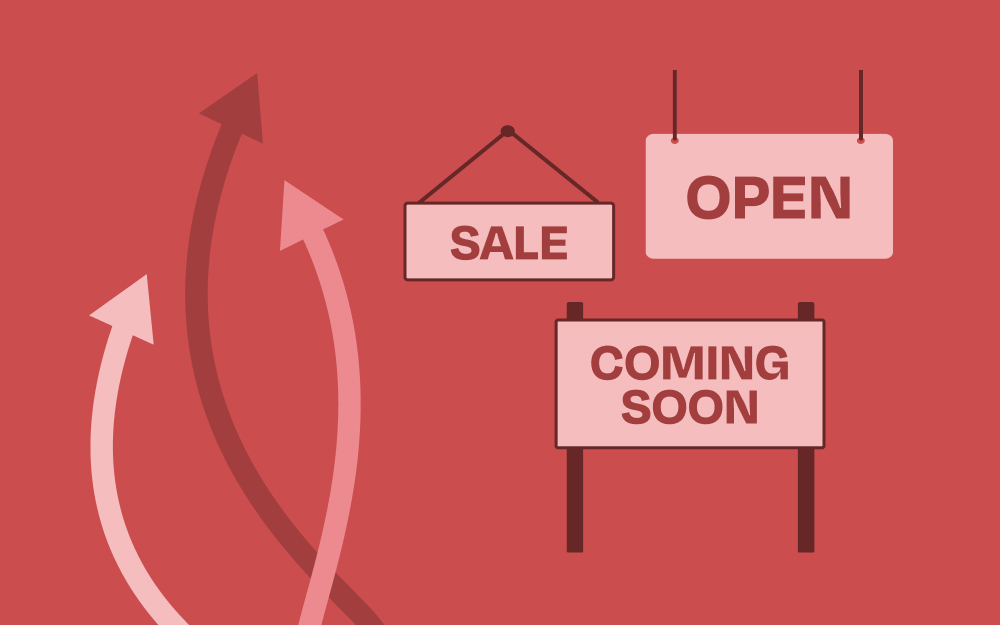 Marketing messaging signage illustration